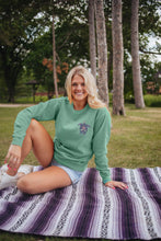 Load image into Gallery viewer, My Happy Place Ringspun Fleece Crew in Lagoon