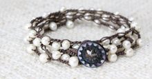 Load image into Gallery viewer, 4mm Classic Potato Pearl Chocolate Wrap