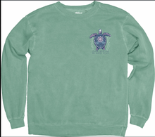 Load image into Gallery viewer, My Happy Place Ringspun Fleece Crew in Lagoon