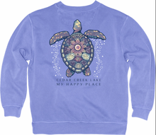 Load image into Gallery viewer, My Happy Place Ringspun Fleece Crew in Periwinkle