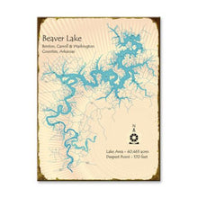 Load image into Gallery viewer, Beaver Lake Arkansas Map