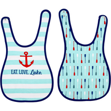 Load image into Gallery viewer, Anchors & Oars - Reversible Bib (6M - 3 Years)