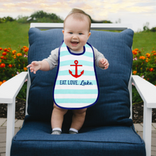 Load image into Gallery viewer, Anchors & Oars - Reversible Bib (6M - 3 Years)