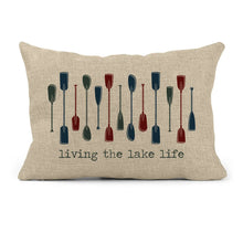 Load image into Gallery viewer, Living the Lake Life Oar Pillow