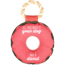 Load image into Gallery viewer, Dog + A Donut - 10.75&quot; Canvas Dog Toy