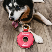 Load image into Gallery viewer, Dog + A Donut - 10.75&quot; Canvas Dog Toy