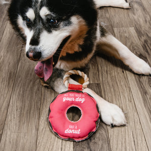 Dog + A Donut - 10.75" Canvas Dog Toy