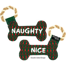 Load image into Gallery viewer, Naughty or Nice - 11&quot; Canvas Dog Toy