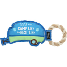 Load image into Gallery viewer, Camp Life - 10.5&quot; Canvas Dog Toy