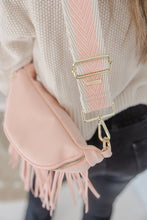 Load image into Gallery viewer, Premium Aztec Arrow Guitar Purse Strap - Pink + Cream