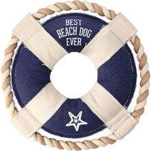 Load image into Gallery viewer, Beach Dog - 10&quot; Canvas Dog Toy on Rope