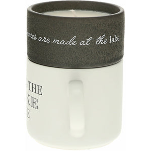 'Lake' Stacking Mug + Candle Set