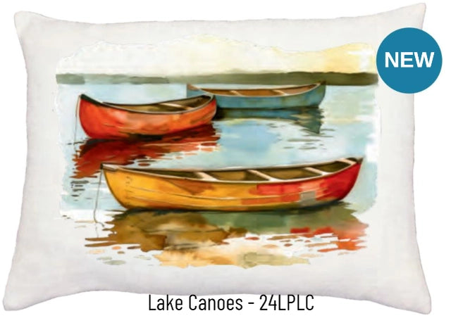 Lake Canoes Lumbar Pillow