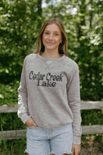 Load image into Gallery viewer, Light Grey Cedar Creek Lake Crew Neck Sweatshirt