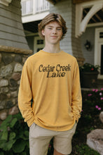 Load image into Gallery viewer, Mustard Cedar Creek Lake Long Sleeve T-Shirt