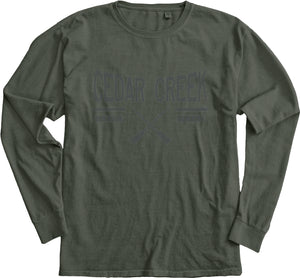 Forest Green Cedar Creek Lake Ringspun  T-Shirt