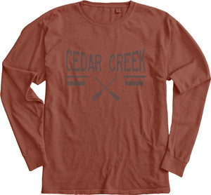 Redwood Cedar Creek Lake Cropped Ringspun Fleece T-Shirt