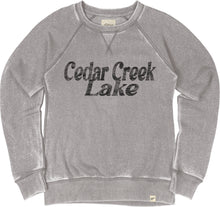 Load image into Gallery viewer, Light Grey Cedar Creek Lake Crew Neck Sweatshirt