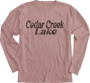 Mauve Cedar Creek Lake Long Sleeve T-Shirt