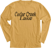 Load image into Gallery viewer, Mustard Cedar Creek Lake Long Sleeve T-Shirt