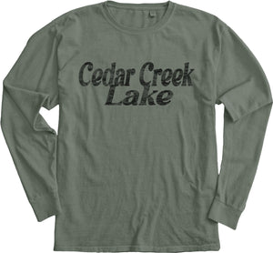 Olive Cedar Creek Lake Long Sleeve T-Shirt