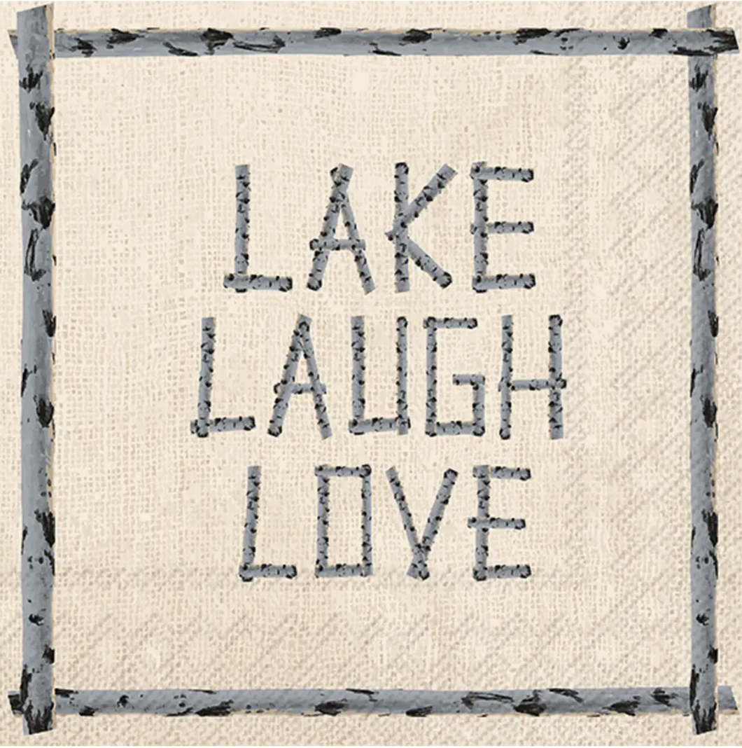 Paper Cocktail Napkins Pack of 20 Lake Laugh Love