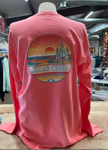 Cedar Creek Lake Life Dyed Ringspun Long Sleeve Tee