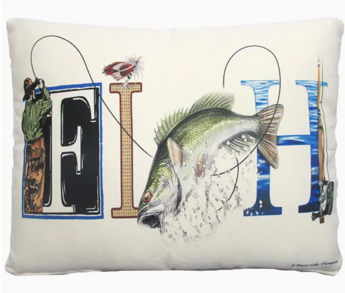 'Fish' Indoor/Outdoor Fish Pillow (19x24)