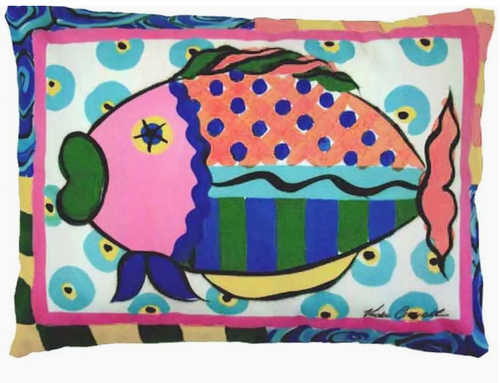 Colorful Fish Indoor/Outdoor Pillow (19x24)
