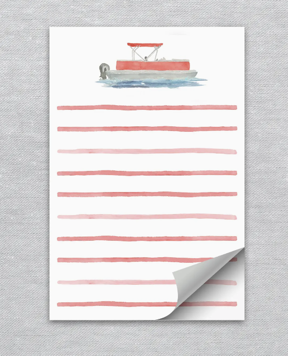 Pontoon Boat Notepad | Lake Life Notepad