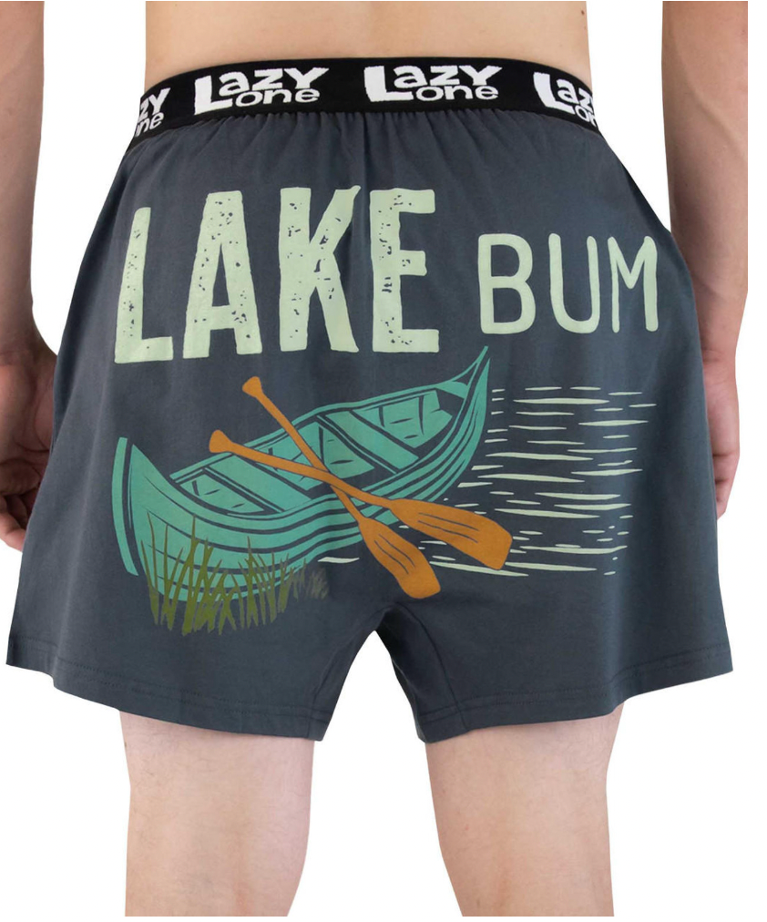 Lake Bum Men's Funny Boxer