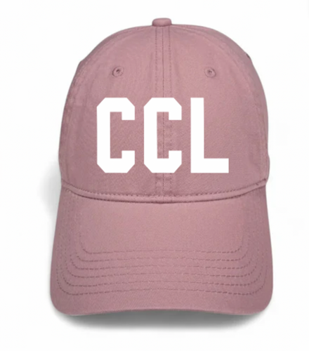 CCL Pink Hat with White Thread