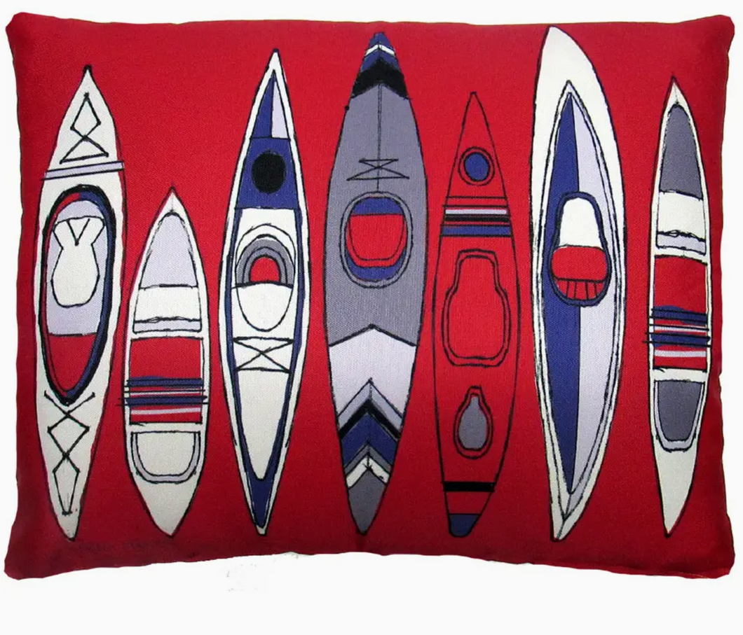 Indoor/Outdoor Canoes Pillow 19x24