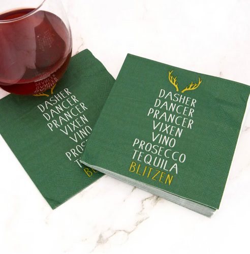 Blitzen Cocktail Napkins (Pack of 20)