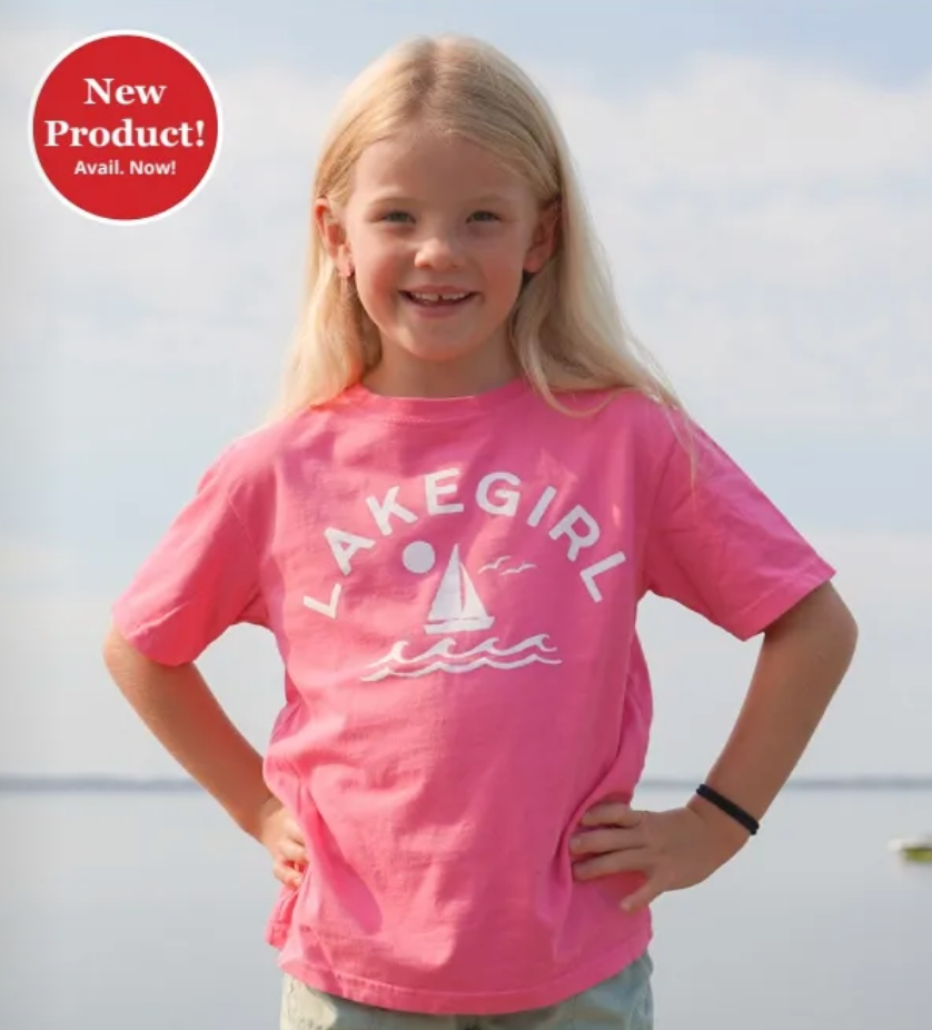 Lakegirl Youth Tee in Pink