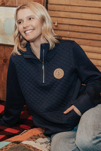 Lakegirl Quilted Fleece 1/4 Zip Pullover