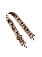 Load image into Gallery viewer, Premium Aztec Diamond Guitar Purse Strap - Chocolate Brown