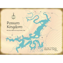 Load image into Gallery viewer, Possum Kingdom Lake Texas Map