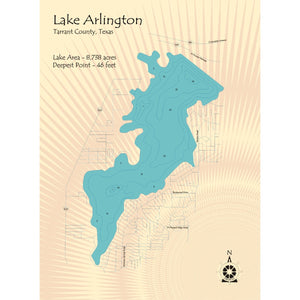 Lake Arlington Texas Map