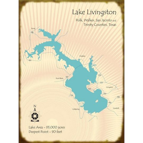 Lake Livingston Texas Map