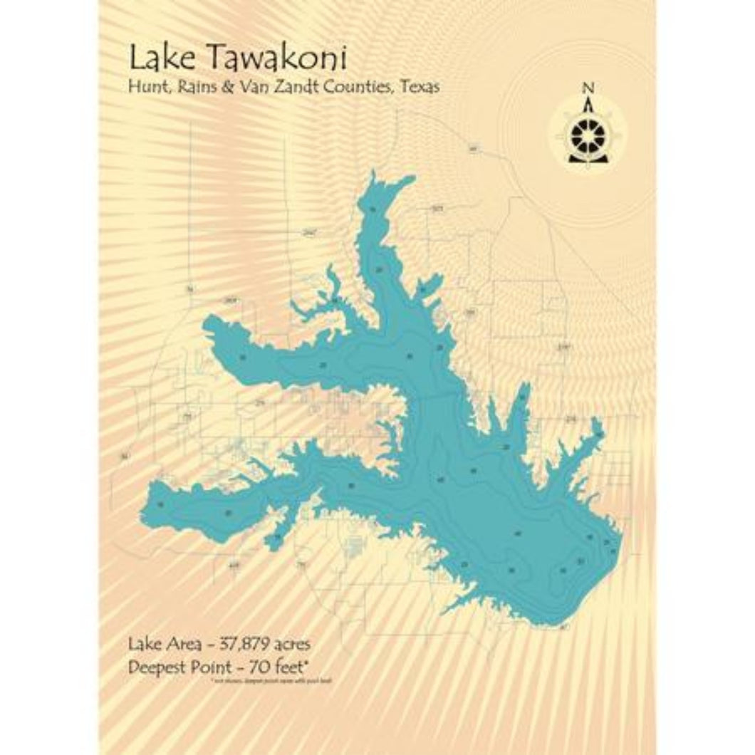 Lake Tawakoni Texas Map