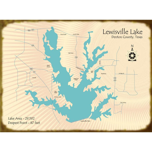 Lewisville Lake Texas Map