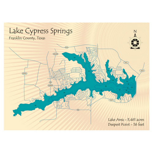 Lake Cypress Springs Texas Map