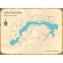 Load image into Gallery viewer, Lake Cherokee Texas Map