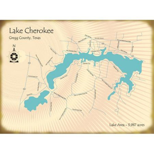 Lake Cherokee Texas Map