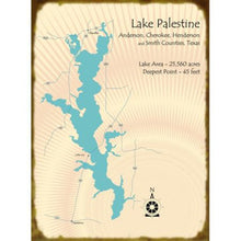 Load image into Gallery viewer, Lake Palestine Texas Map