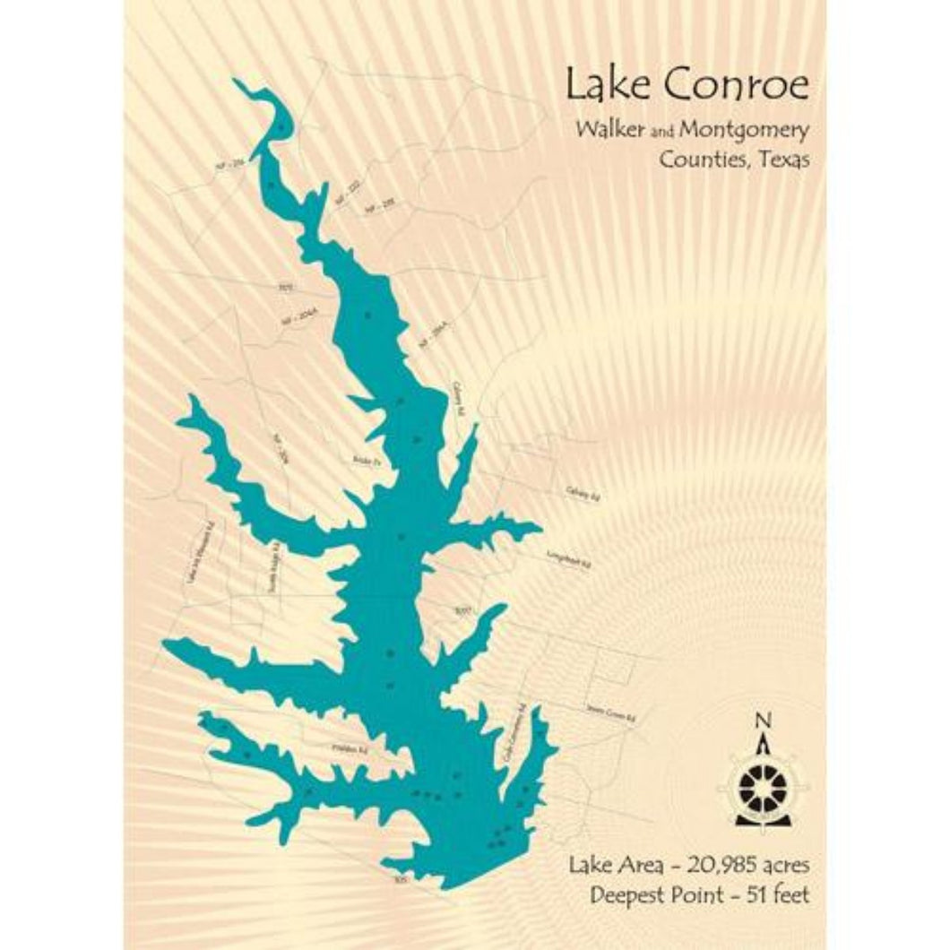 Lake Conroe Texas Map