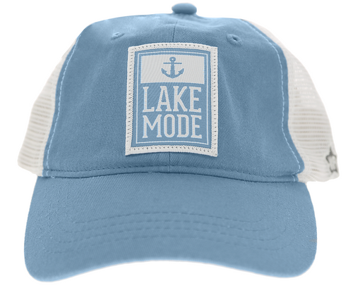 Lake Icon - Cadet Blue Adjustable Mesh Hat