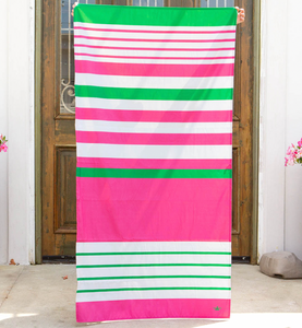 Landry Beach Towel in Hot Pink/Kelly