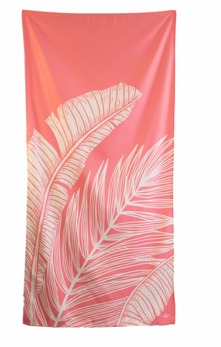 Delmare Palm Beach Towel Light Pink/White